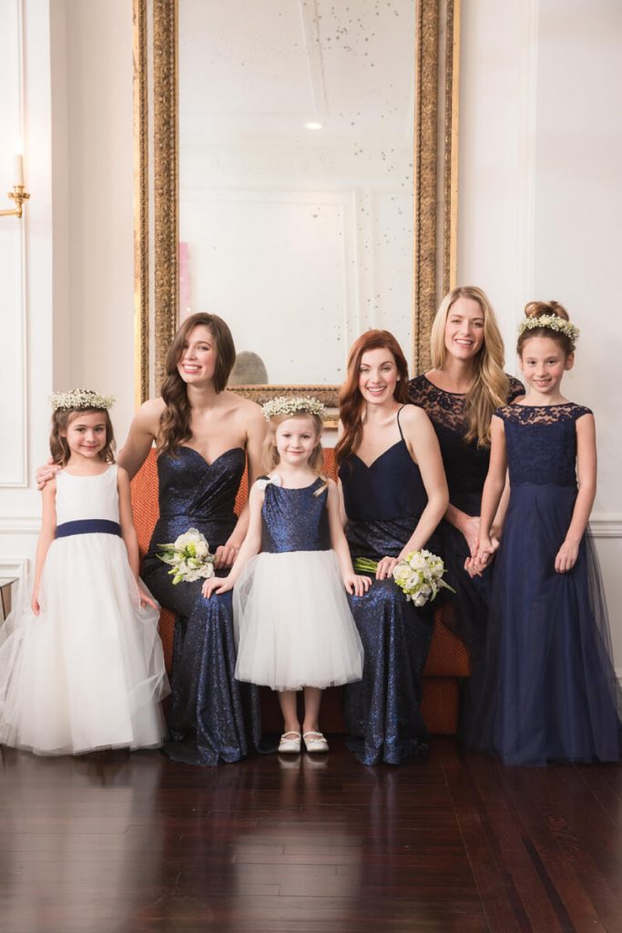 Bridal party navy blue on sale dresses