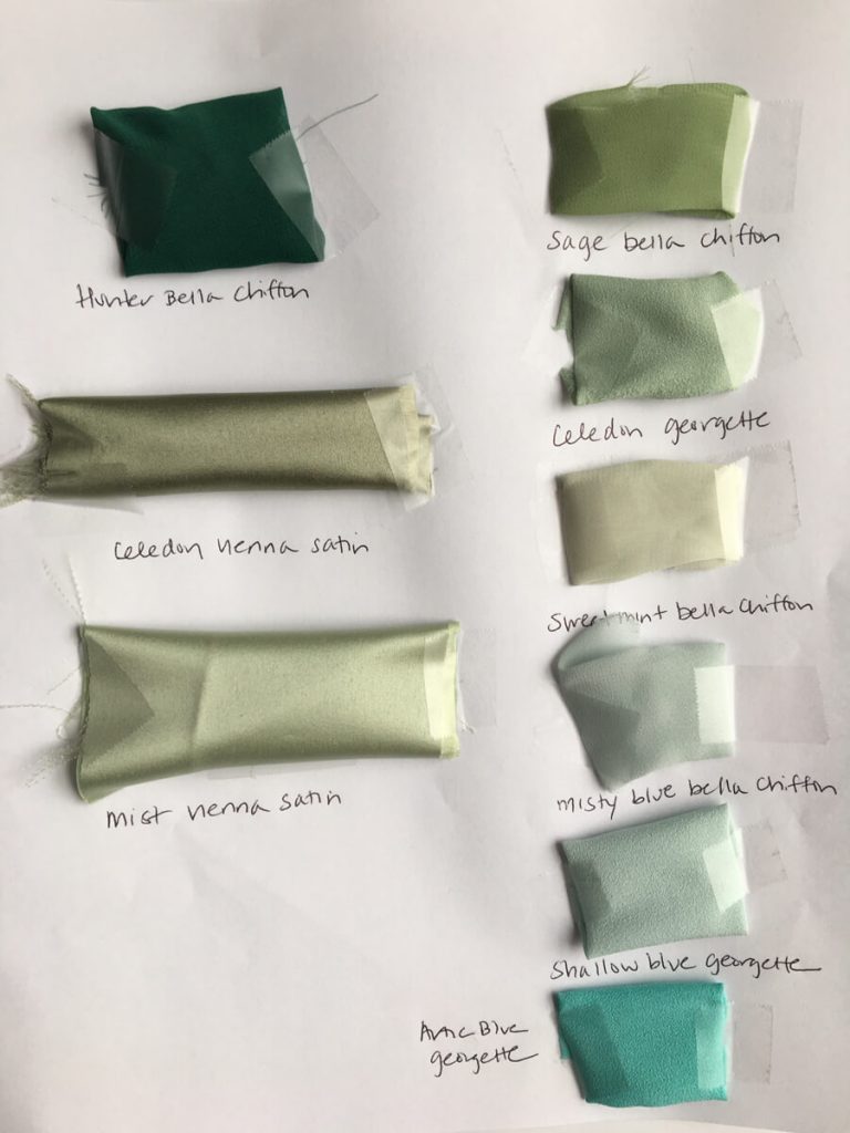 Bridesmaid dress swatches clearance uk