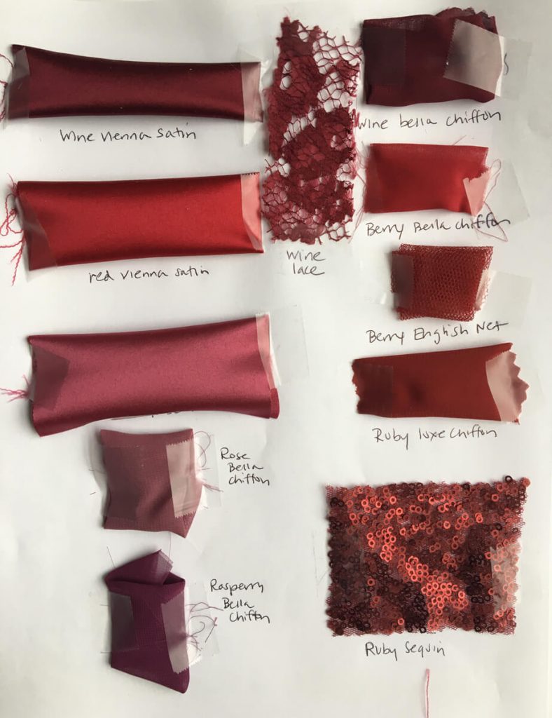 Bridesmaid Color Swatches