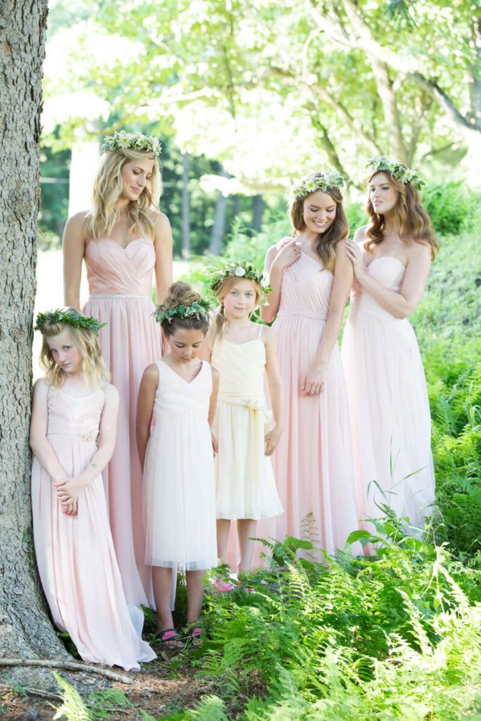 Layered Chiffon Bari Jay Bridesmaids Dresses