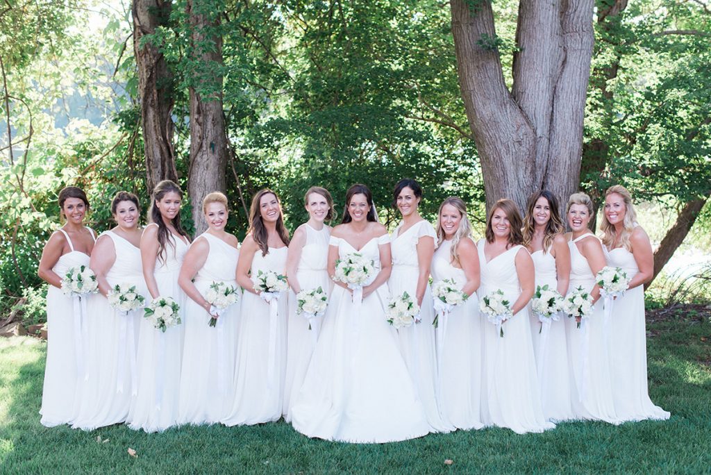 same color different style bridesmaid dresses