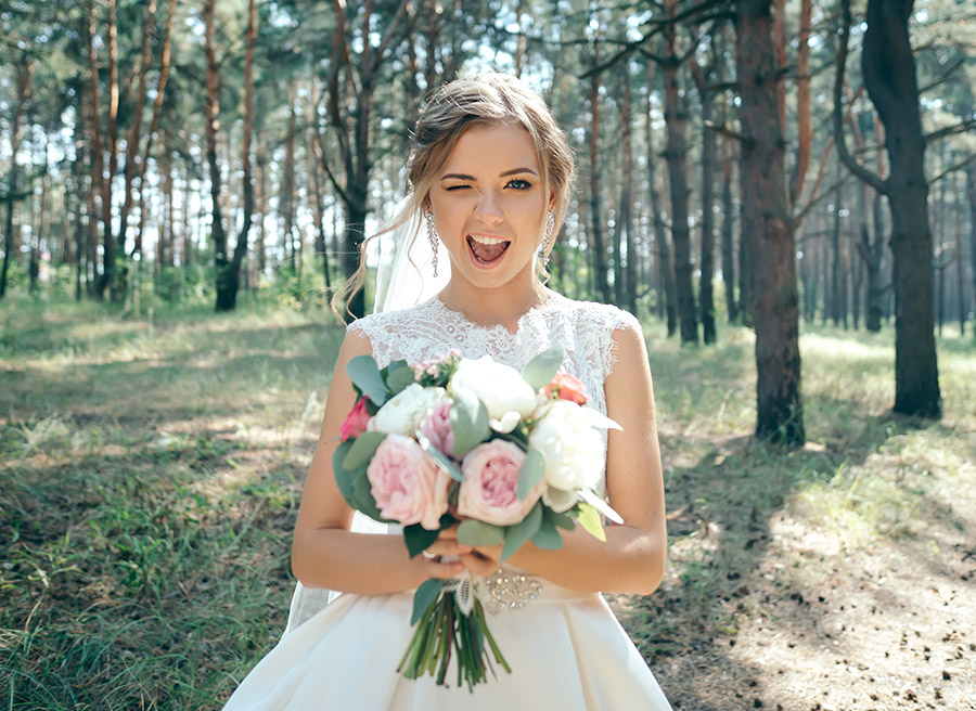 Bride Winking