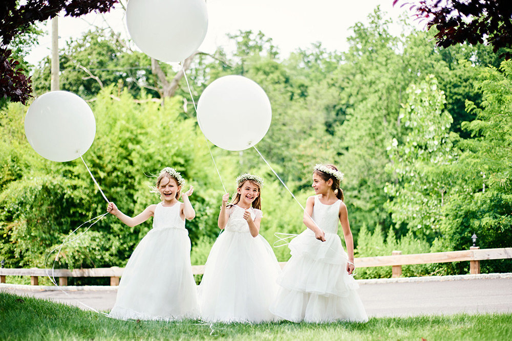 Bari Jay Flower Girls with Balloons