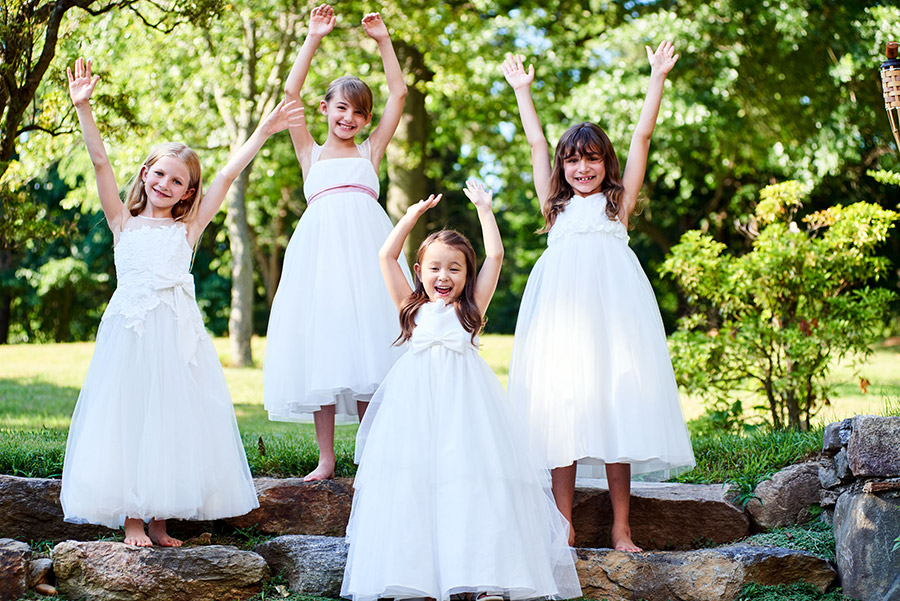 Flower Girls Outside