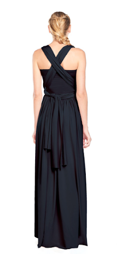 Infinite Strapless Open Back Satin Convertible Maxi Dress